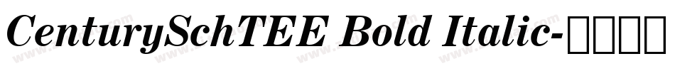 CenturySchTEE Bold Italic字体转换